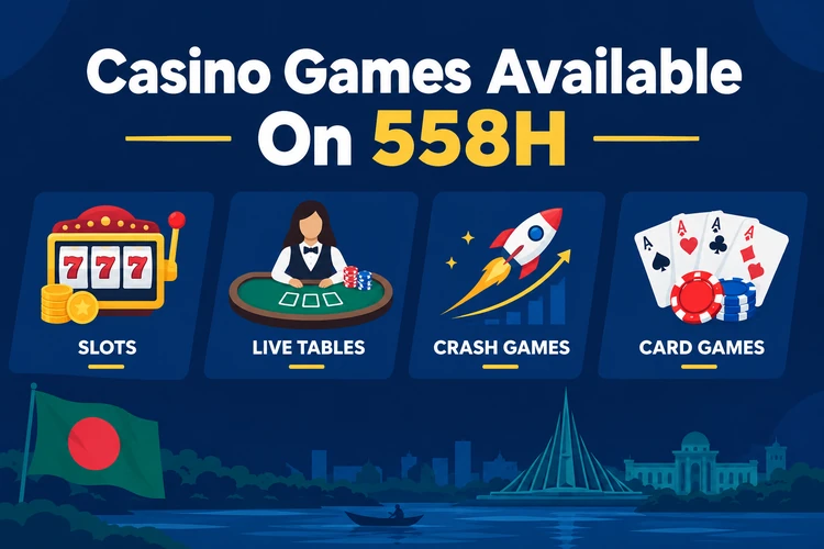 Casino Games Available On 558H